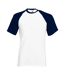 T-shirt adulte blanc / bleu marine foncé Fruit of the Loom-1