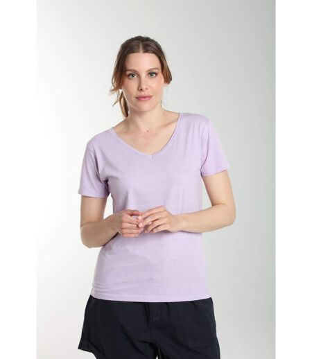 Tee Shirt Col V Manches Courtes Femme Maddy Orchid Bloom(violet) | Gerard Pasquier Gera