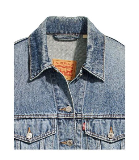 Womens/ladies Chest Pocket Denim Jacket Light Blue Levis