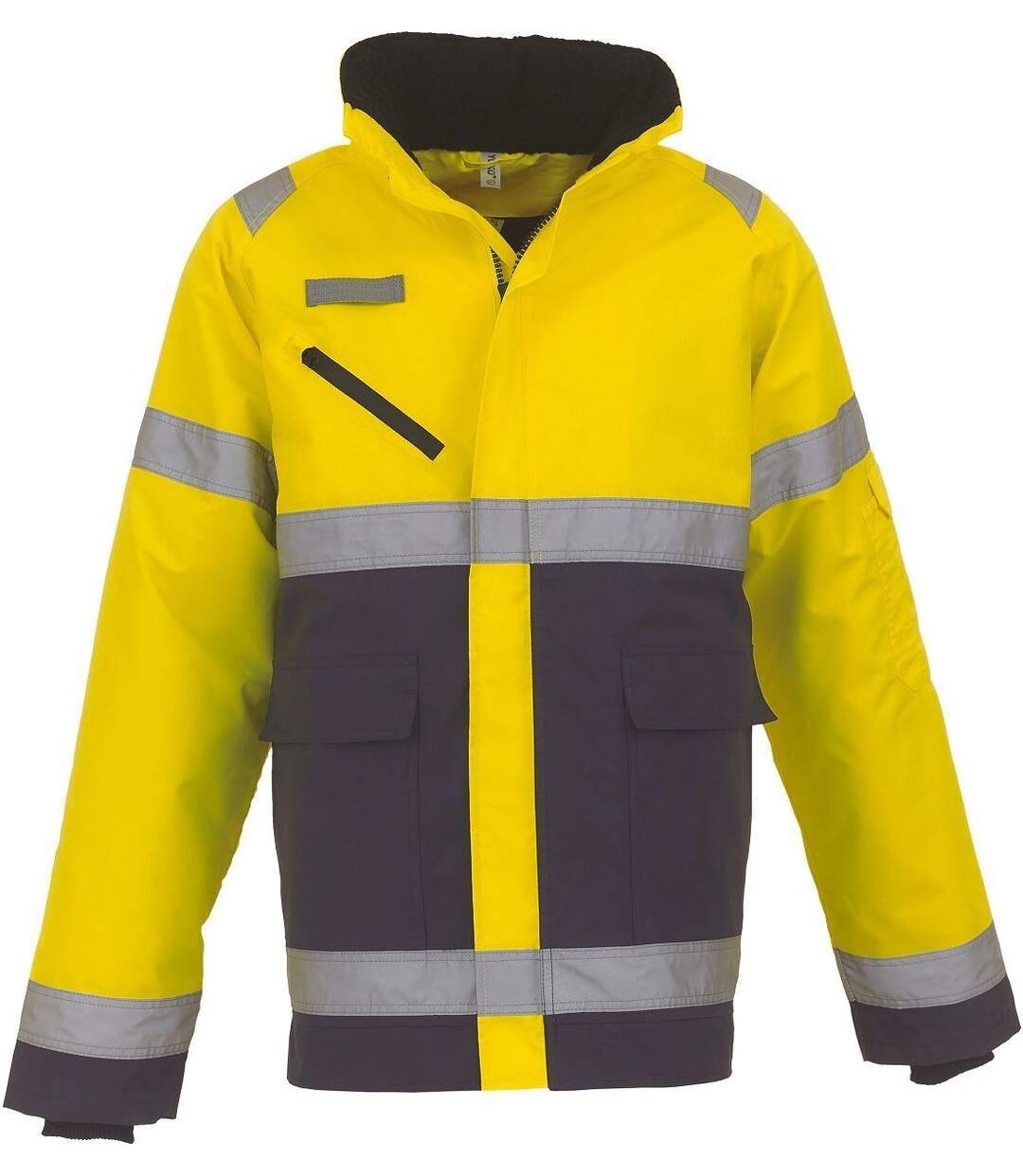 Veste haute visibilité - YHVP309 - jaune fluo et bleu marine