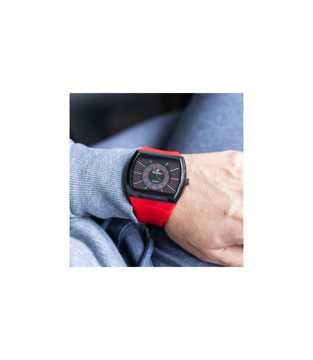 Votre Montre pour Homme Silicone Rouge CHTIME