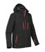 Womens/ladies Patrol Hooded Soft Shell Jacket Black Bright Red Stormtech-2