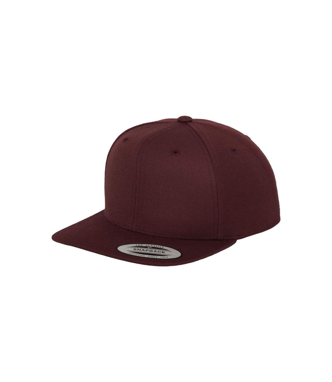 Unisex Adult Classic Snapback Cap Maroon Flexfit-4