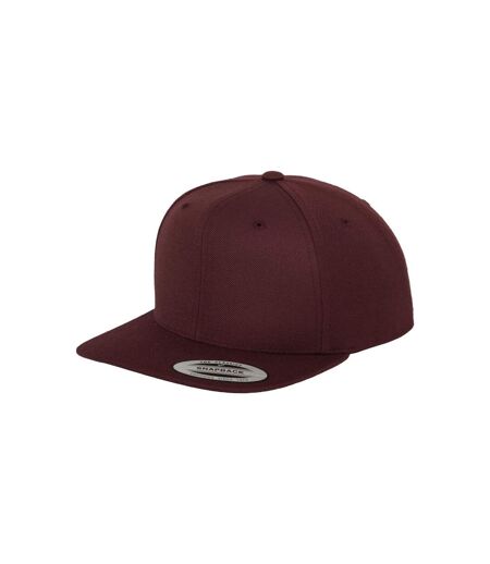 Unisex Adult Classic Snapback Cap Maroon Flexfit
