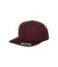 Unisex Adult Classic Snapback Cap Maroon Flexfit-4