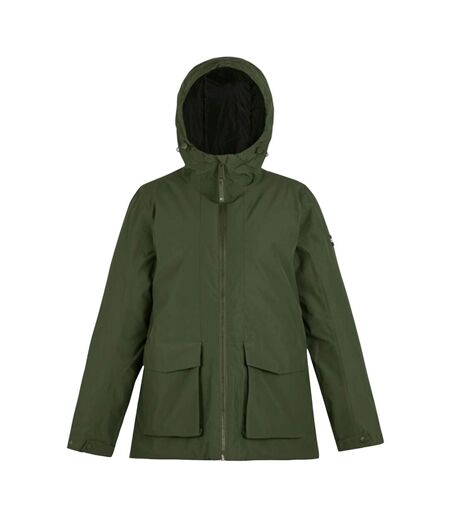 Veste Imperméable Melane Femme Kaki Foncé Noir Regatta