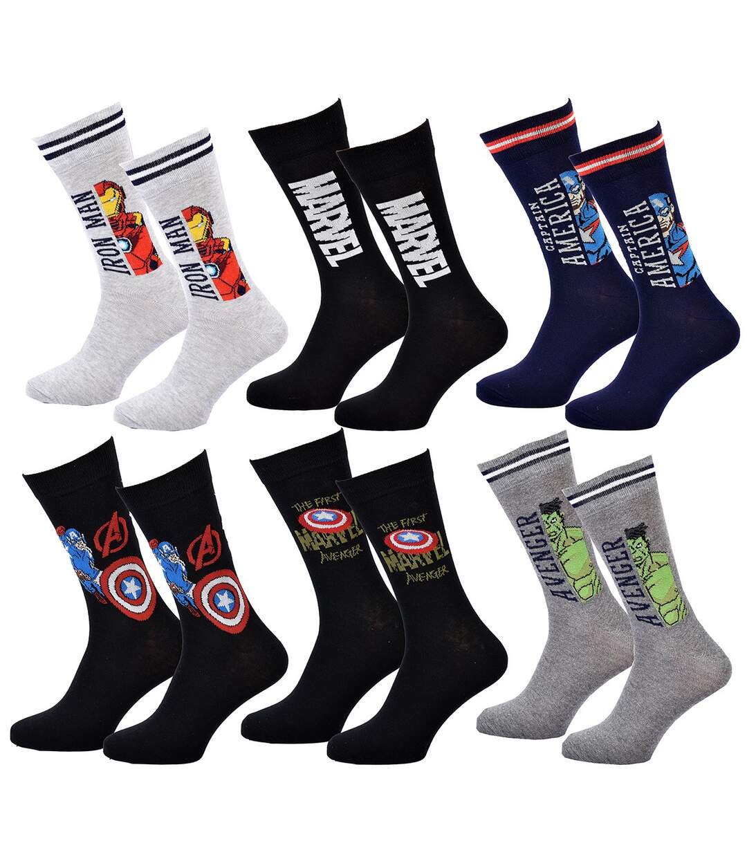 Chaussettes AVENGERS Pack de 6 Paires-1