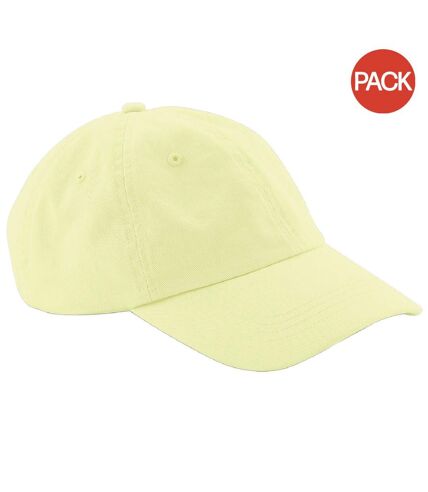 Lot de 2  casquettes adulte jaune Beechfield