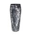 Jupe Mi-longue Motif/style Paillette Femme Argenté Biba-3