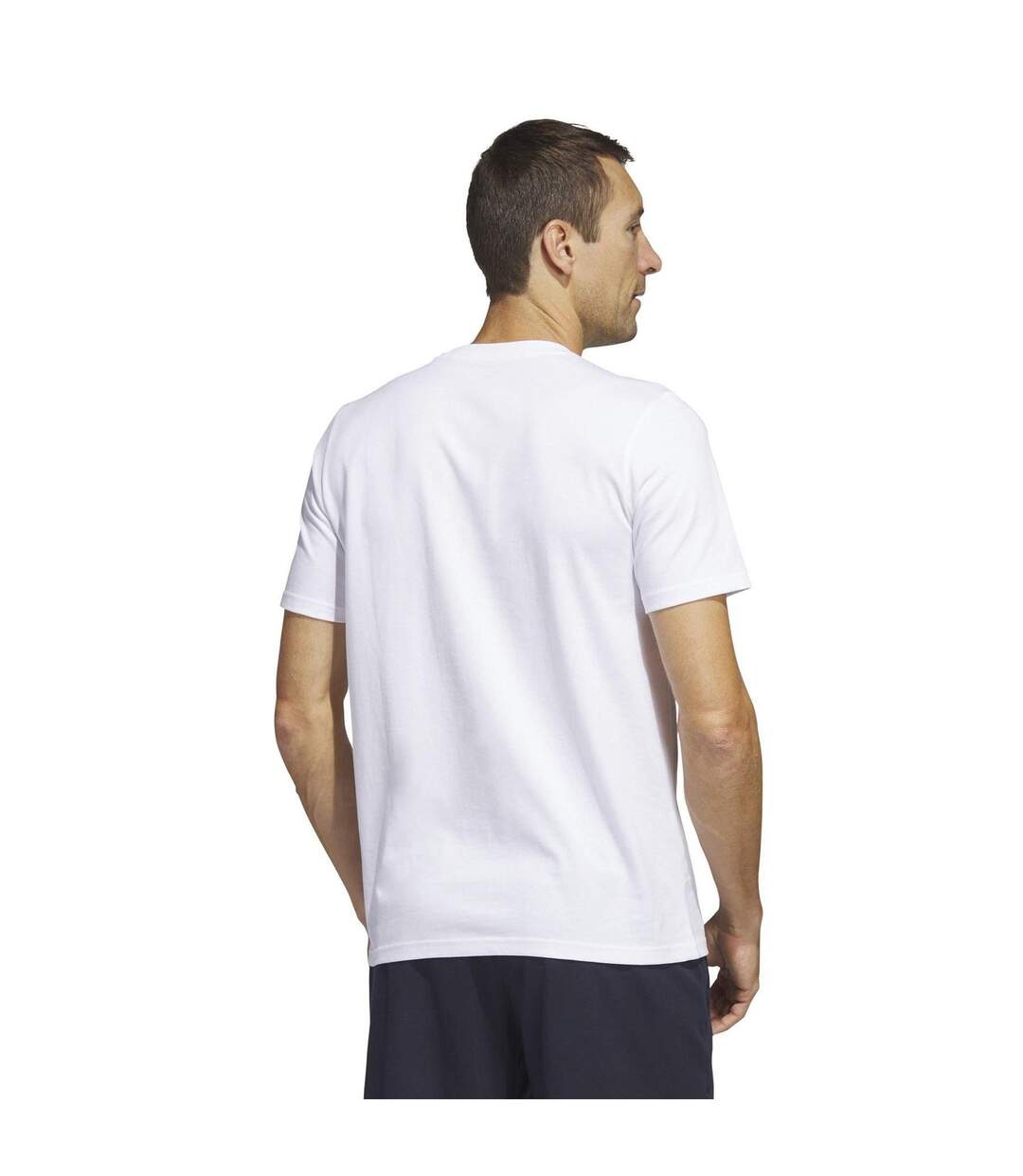 Mens Camo Cotton Regular T-shirt White Adidas-3