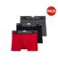 Pack Of 3  Mens Boxer Shorts  Black Heather Grey Red Marl Ralph Lauren-1