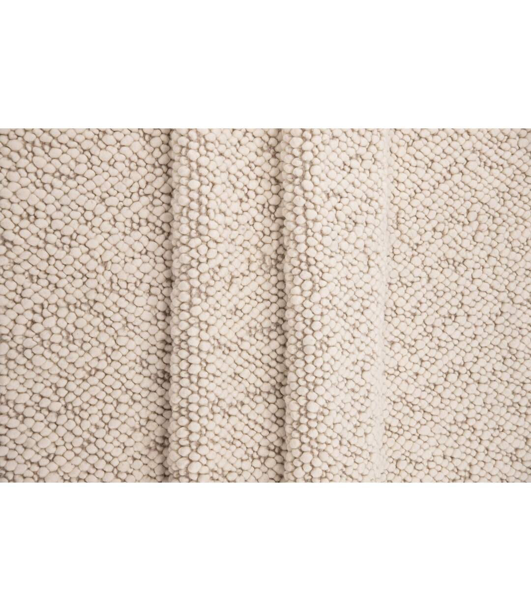Tapis Déco en Laine Jajru 200x300cm Blanc-4