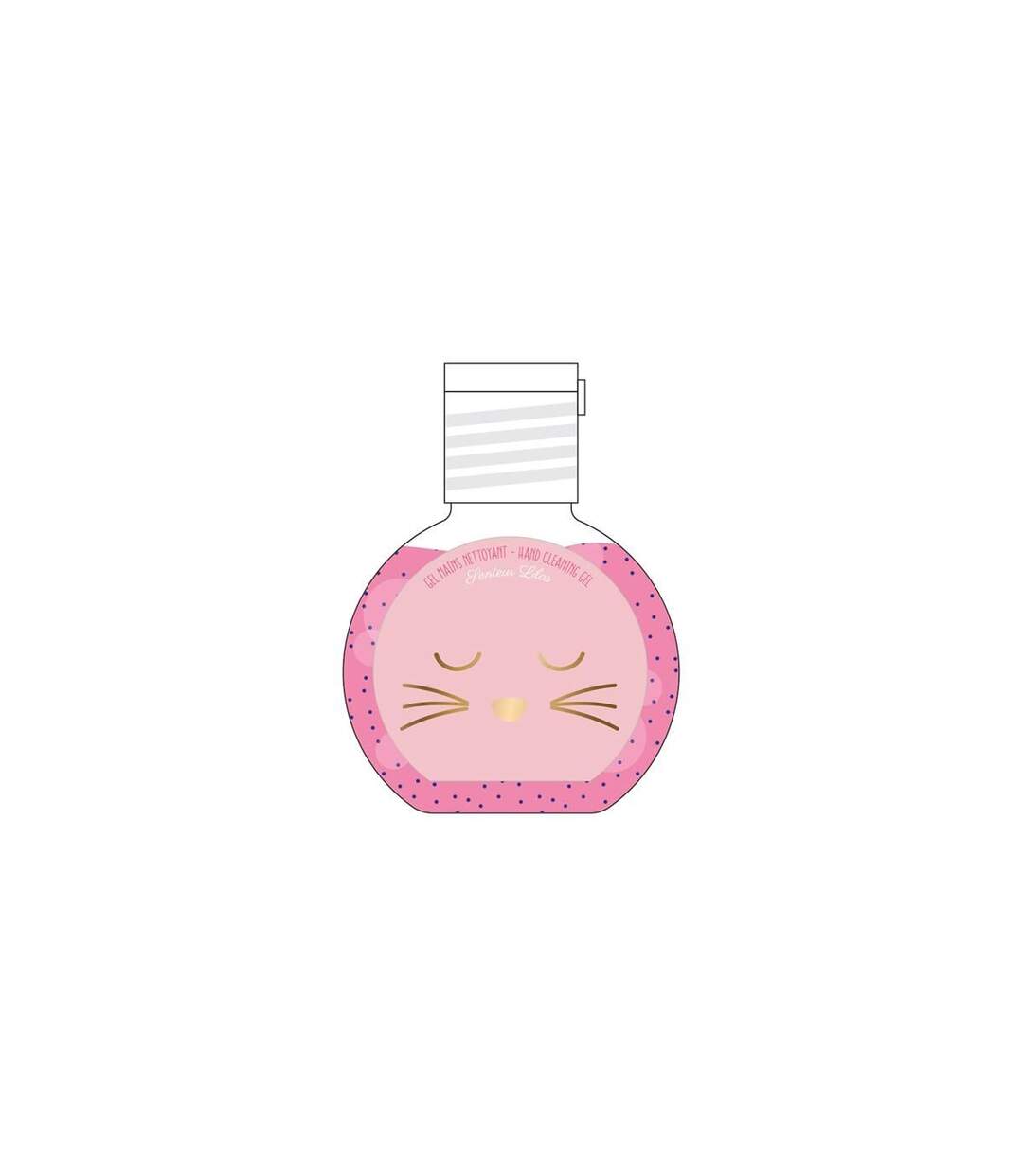 Coffret Cosmétique 3 Accessoires Chat 15cm Rose-3