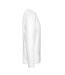 Mens #e190 plain long-sleeved t-shirt white B&C