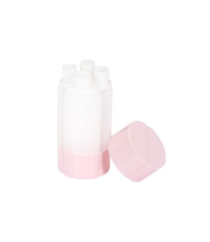 Lot de 4 Flacons de Transport Travel 60ml Rose