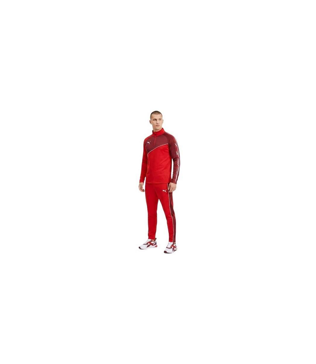 Mens Spirit Performance Half Zip Jacket Red Puma-1