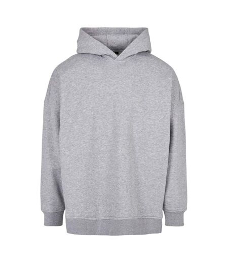 Build Your Brand Mens Oversized Cut-On Hoodie (Gray)