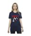 Disney Womens/Ladies Minnie Mouse Going For Goal - T-shirt boyfriend en coton (Bleu marine) - UTBI38663-2
