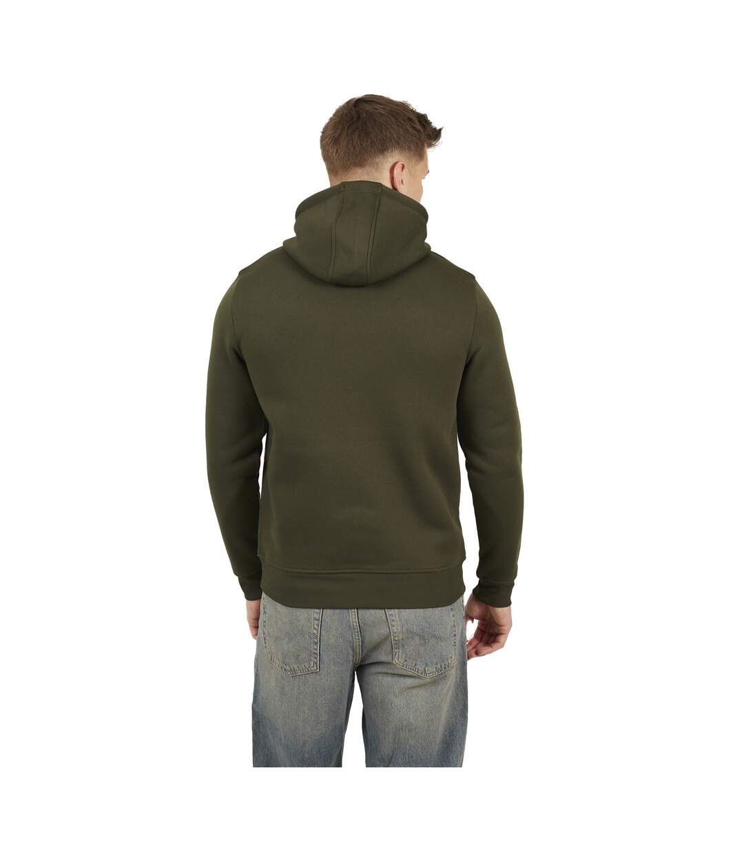 Mens Crossover Overhead Hoodie Khaki Brave Soul-2