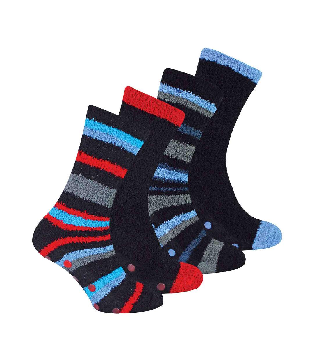 Sock Snob - 4 Paires Homme Chaussettes Polaire Chaudes | Antidérapantes Chaudes-1