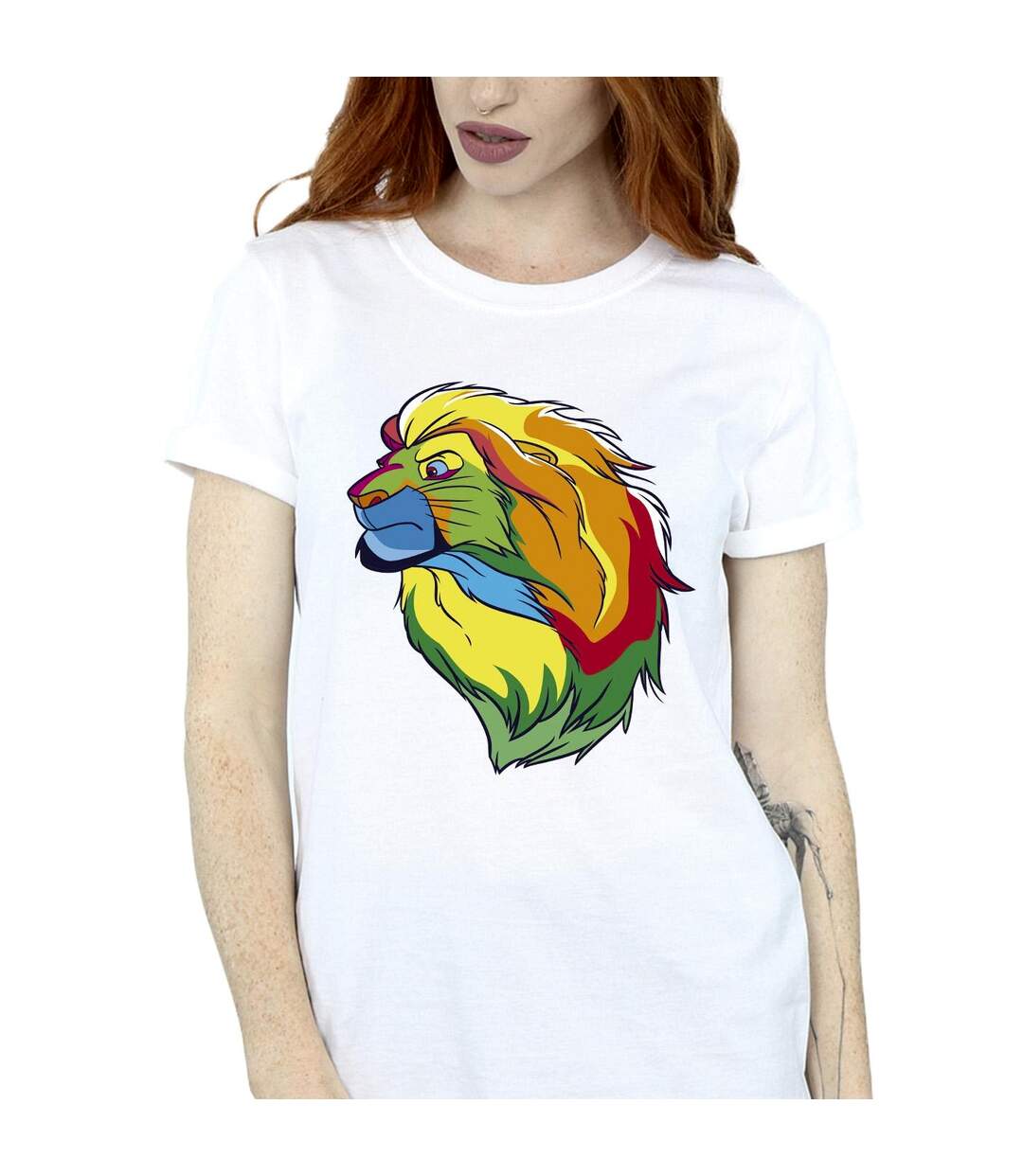Disney Womens/Ladies The Lion King Colours Cotton Boyfriend T-Shirt (Blanc) - UTBI29425-3