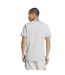 Mens 3 Stripes Cotton T-shirt Grey Adidas-1