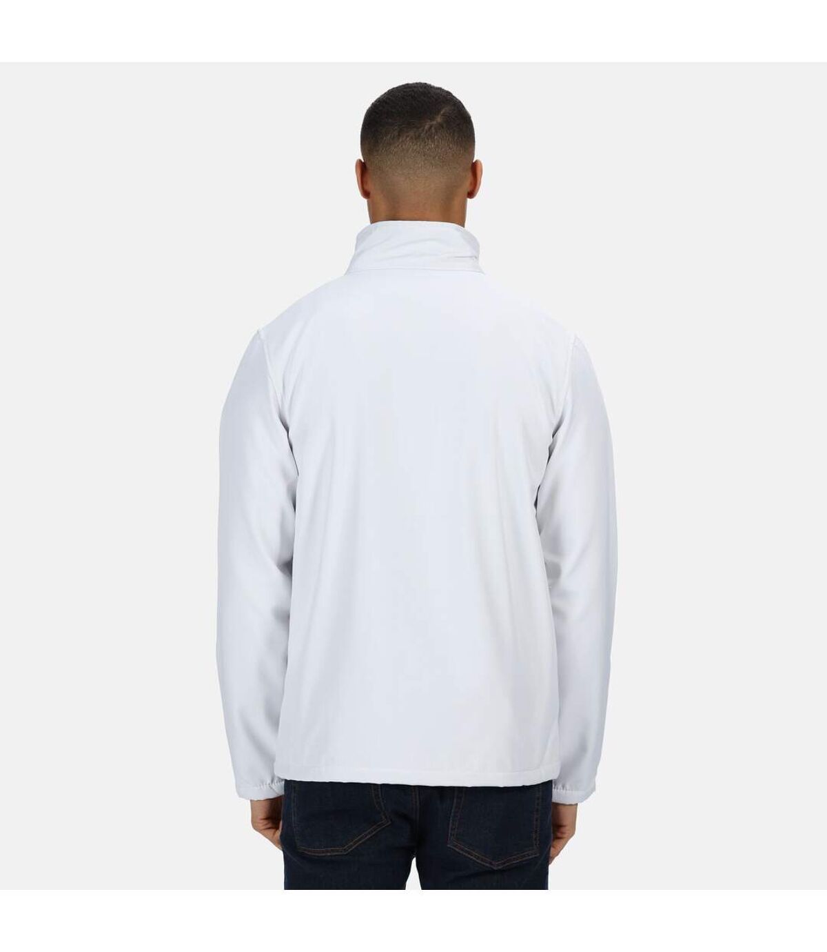 Regatta Mens Ablaze Printable Softshell Jacket (White/Light Steel)