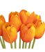 Bouquet de Fleurs Artificielles Tulipes 48cm Orange-2