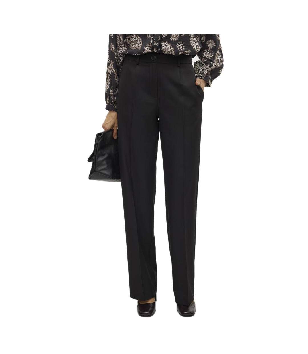 Pantalon tailleur noir femme vero moda raya-1