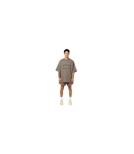 T-shirt Manches Courtes Motif/style Logo Homme Gris Chiné Essentials