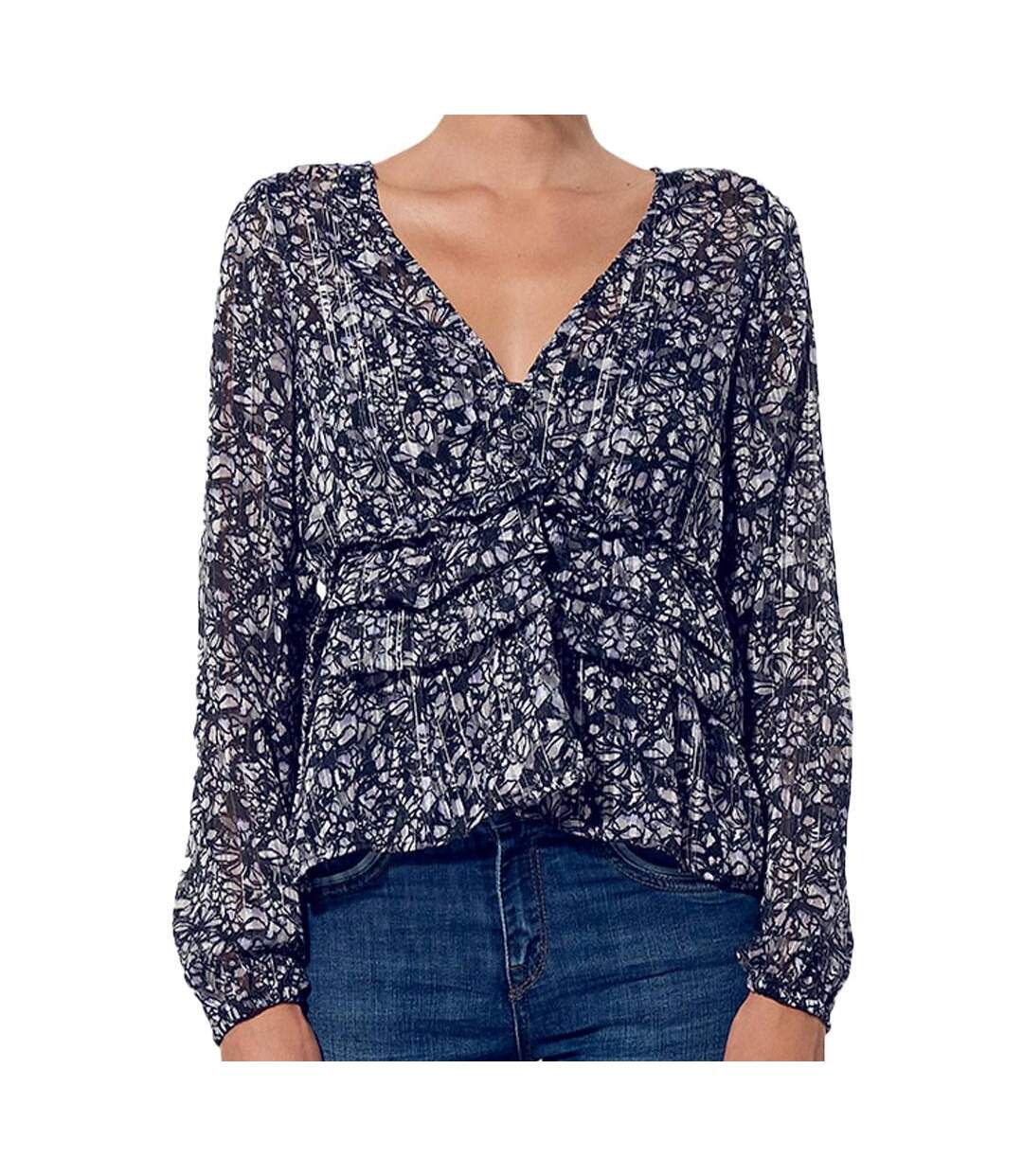 Blouse Bleu à fleurs Femme Kaporal Vian - S-1