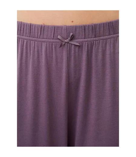 Womens/ladies Jasmin Plain Ruffle Hem Pyjama Bottoms Purple CCDK Copenhagen