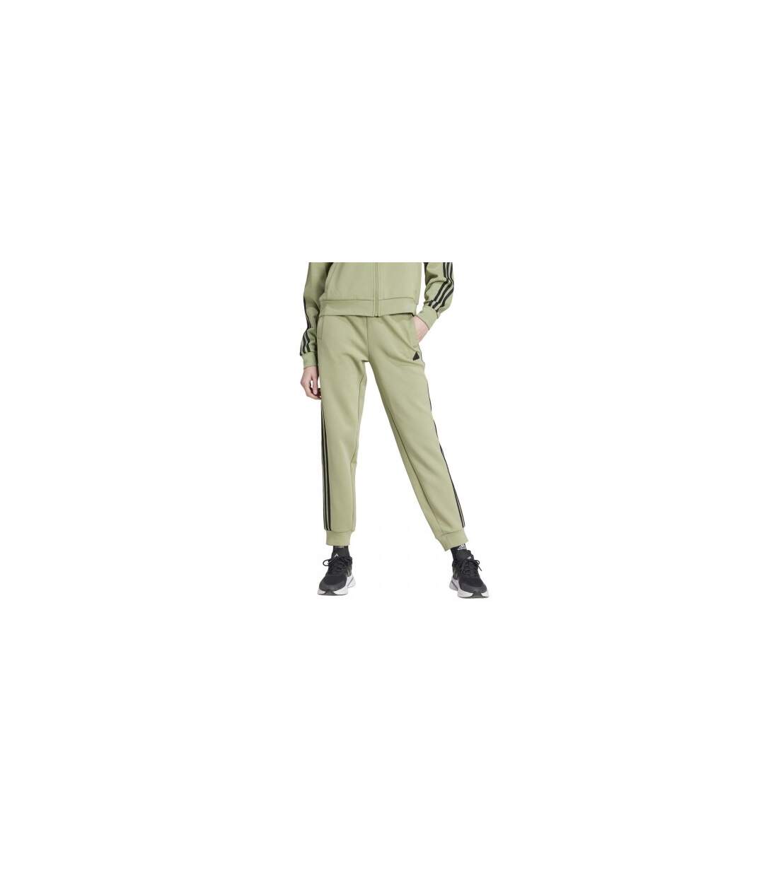 Womens/ladies Future Icons 3 Stripes Jogging Bottoms Green Adidas-1