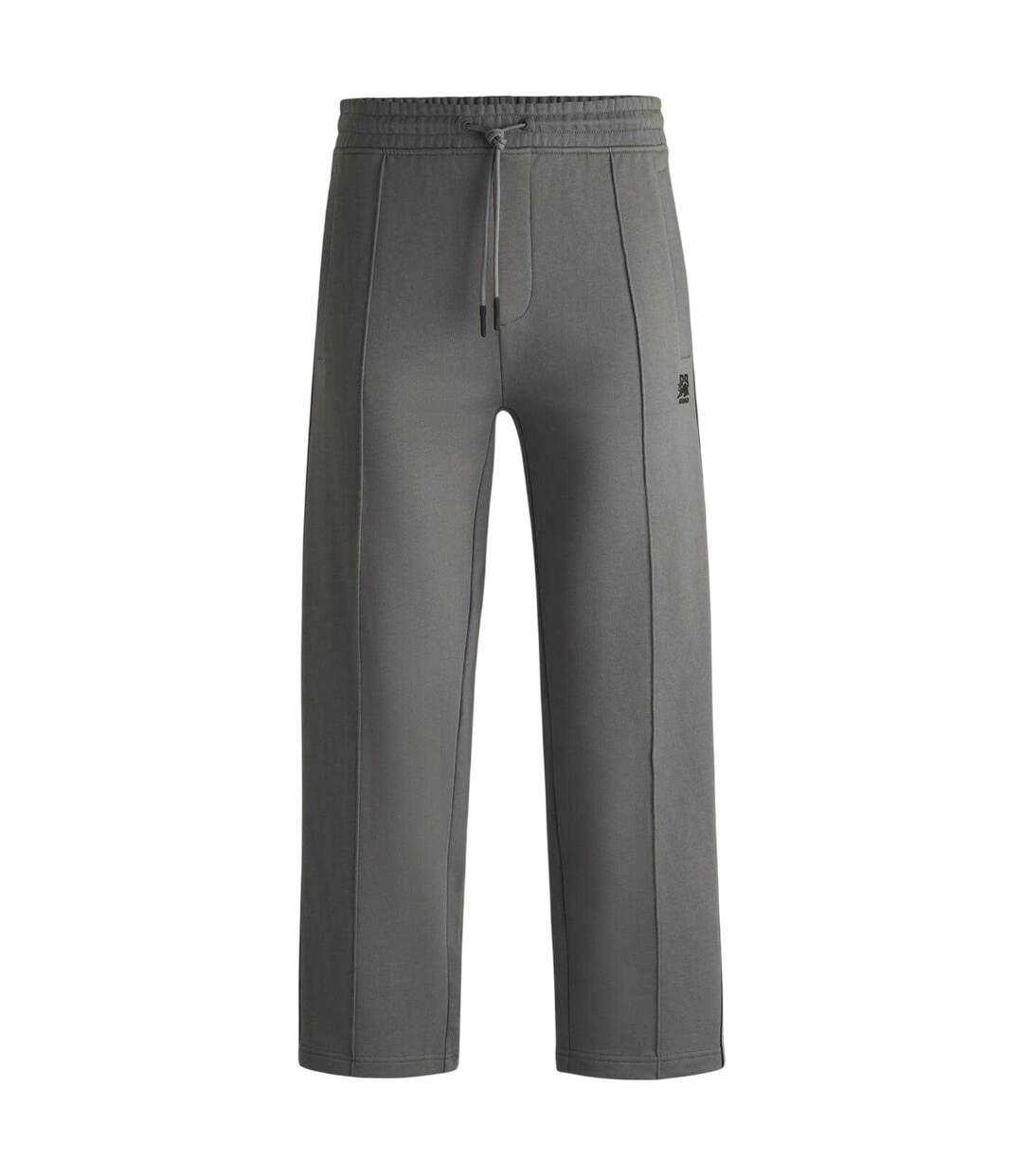 Mens Racing Bulls Tape Jogging Bottoms Grey Hugo-2