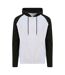 Sweat À Capuche Just Hoods Baseball Adulte Gris Chiné Awdis-1