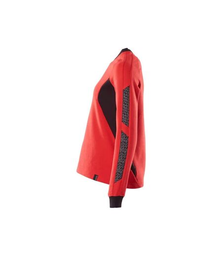 Womens/ladies Accelerate Sweatshirt Traffic Red Black Mascot