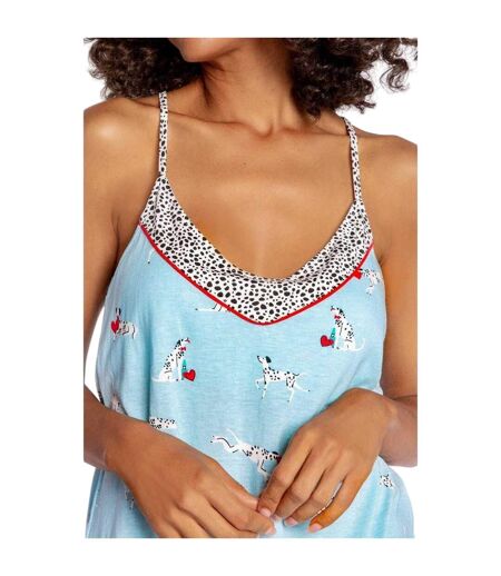 Débardeur Motif/style Imprimé Dalmatien Femme Turquoise Pâle PJ Salvage