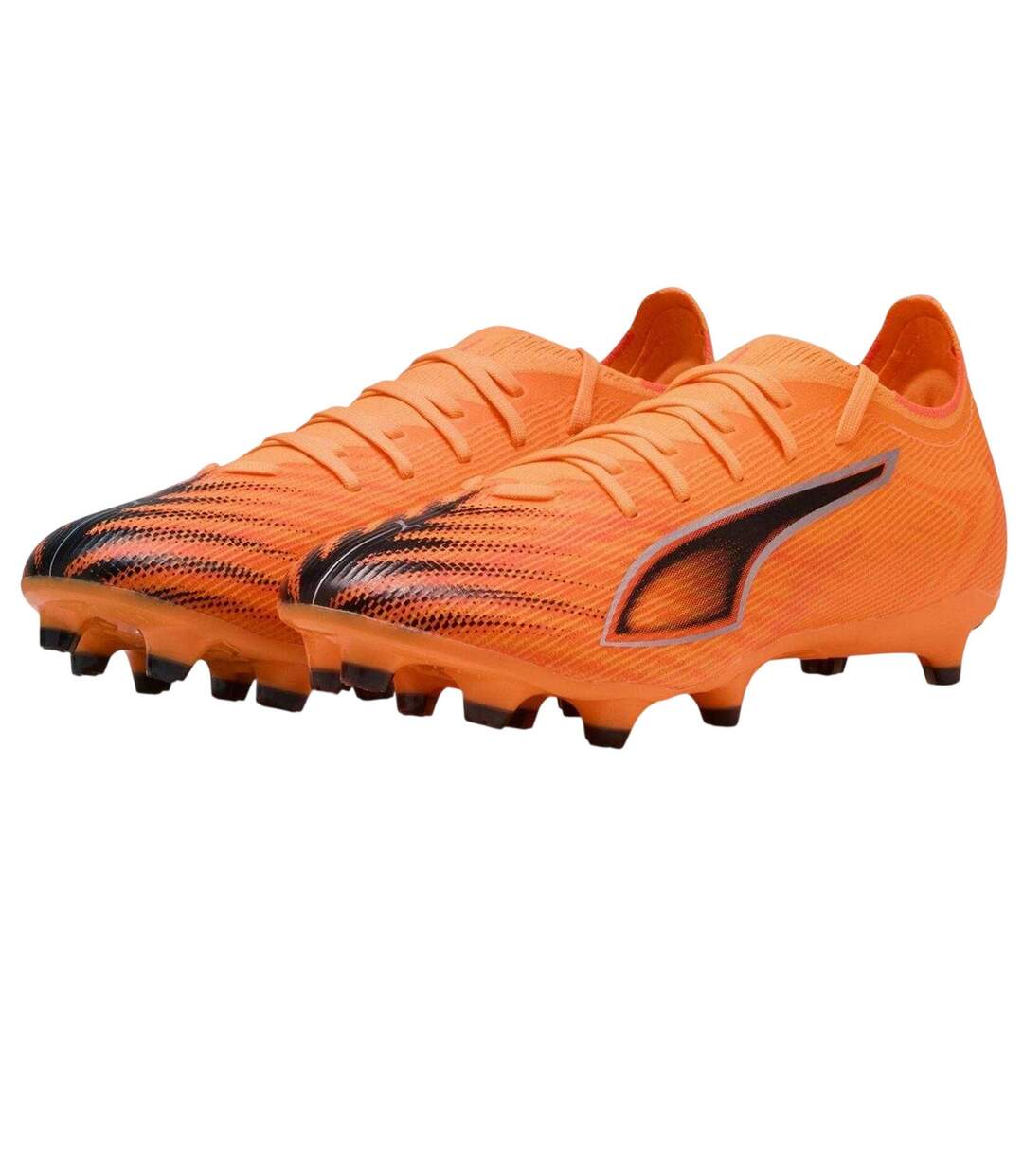 Mens Ultra 6 Match Firm Ground Football Boots Orange Black Puma-4