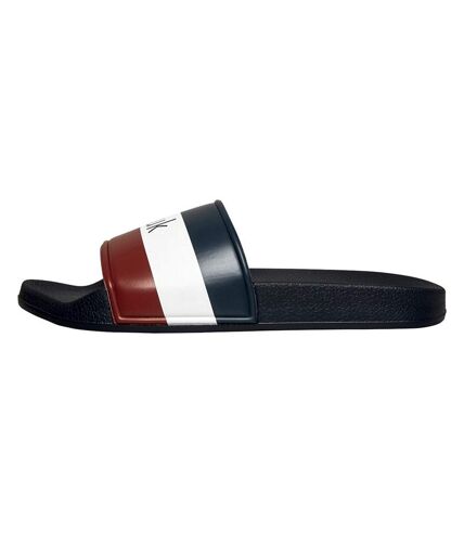 Mens stripe sliders marine/white/red FCUK