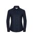 Womens/ladies oxford long-sleeved shirt bright navy Russell Collection