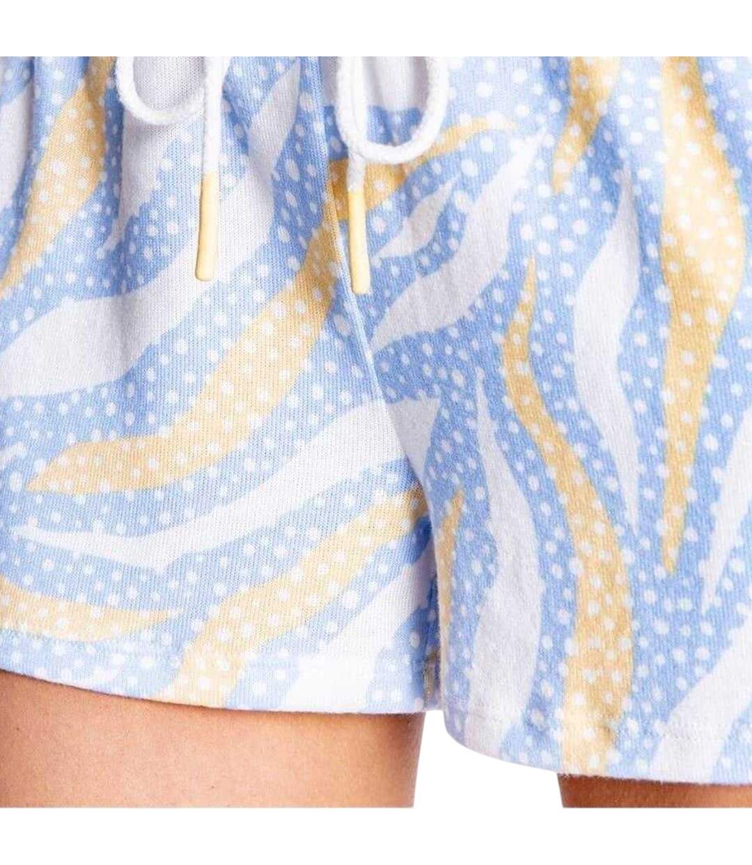 Womens/ladies Tiger Stripe Shorts Light Blue PJ Salvage-2