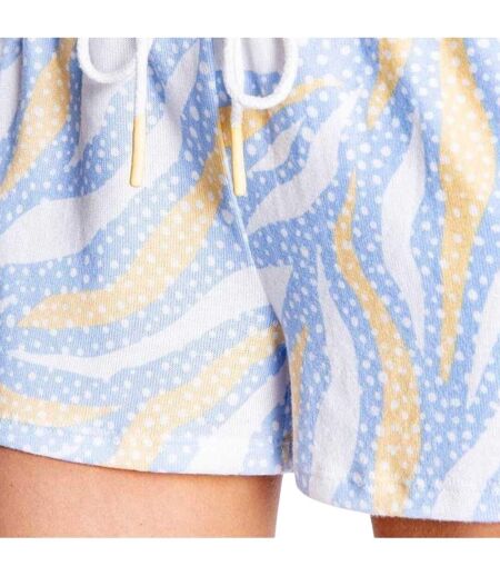 Womens/ladies Tiger Stripe Shorts Light Blue PJ Salvage