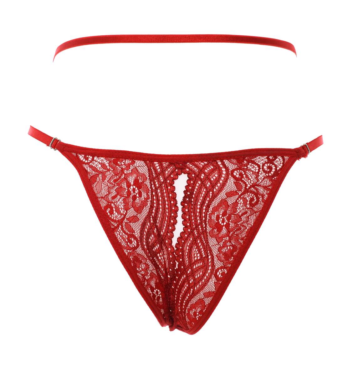 Lace Brazilian Panties with Ribbon at Waist Women 21687, Women's Panties, Brazilian Panties, Christmas Panties-3