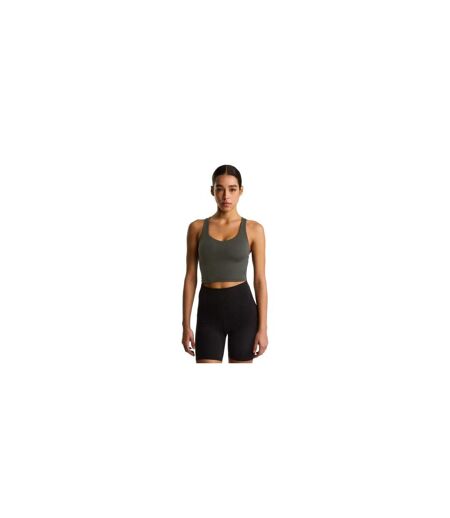 Womens/ladies Jaida Cut-out Back Sports Bra Green The North Face
