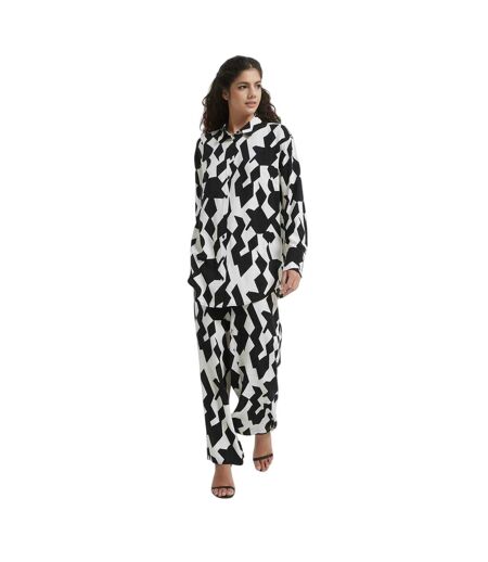 Chemise Motif/style Monochrome Femme Noir Blanc Be You