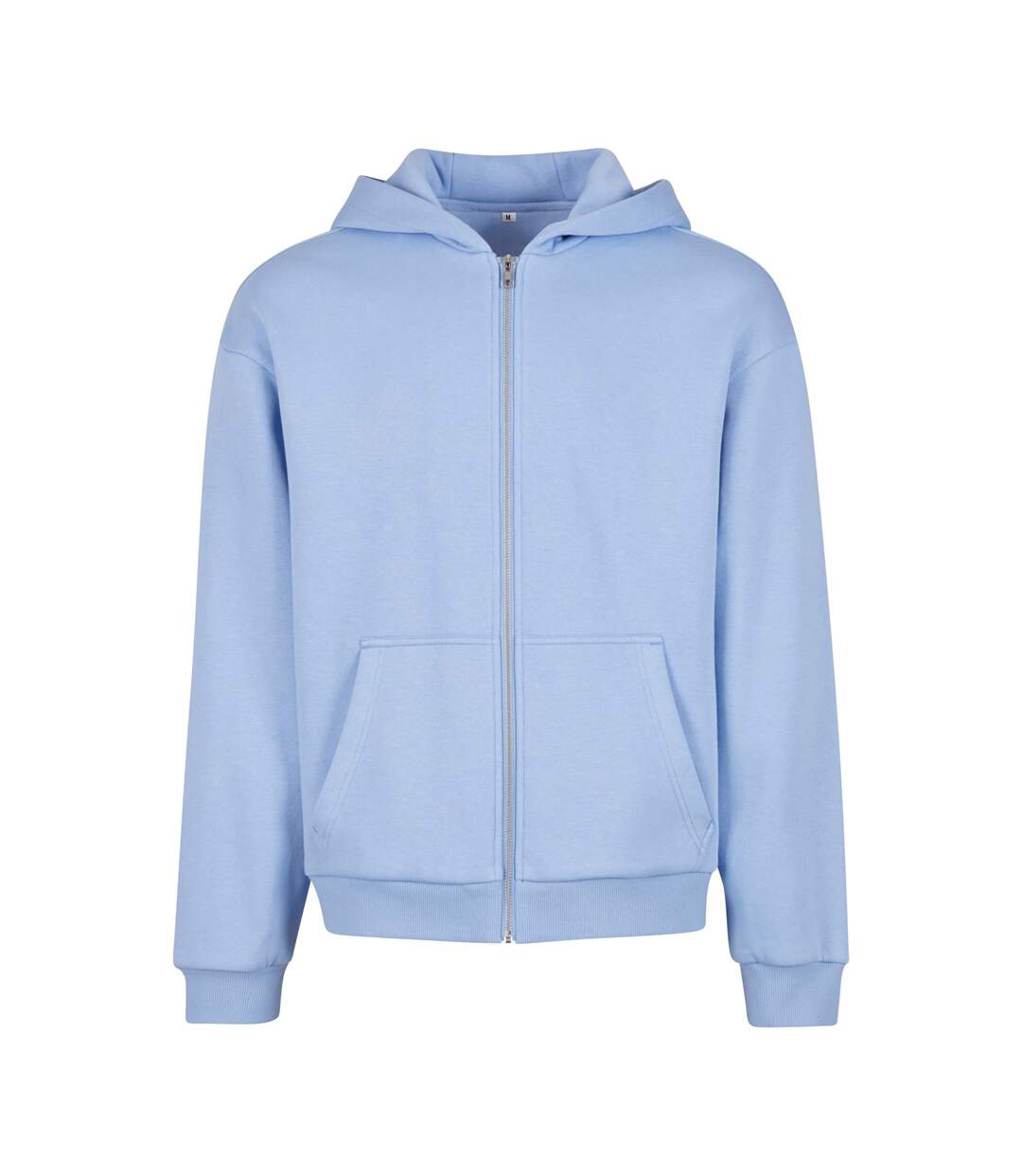 Sweat À Capuche À Fermeture Éclair Pour Hommes Bleu Poudré Build Your Brand-1
