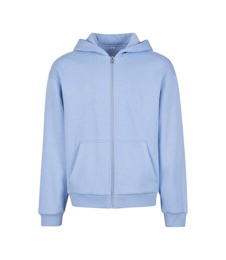 Sweat À Capuche À Fermeture Éclair Pour Hommes Bleu Poudré Build Your Brand