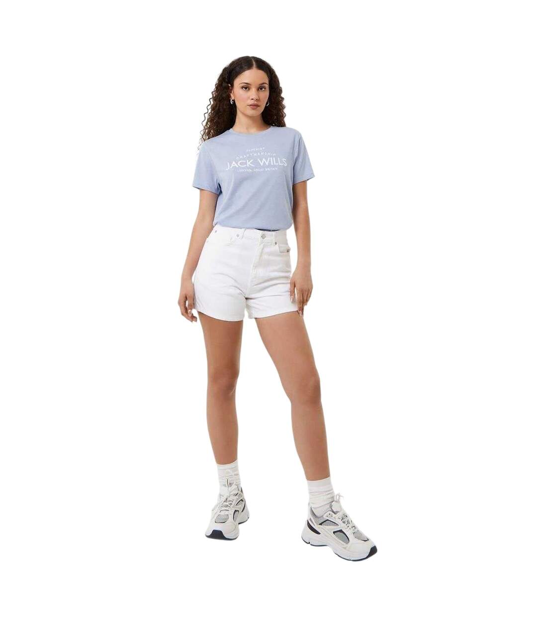 T-shirt Forstal Femme Bleu Clair Jack Wills-1