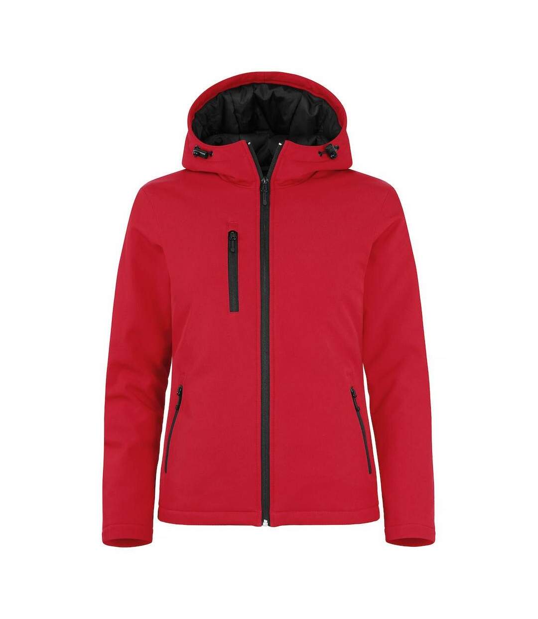 Womens/ladies Padded Soft Shell Jacket Red Clique-1