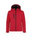 Womens/ladies Padded Soft Shell Jacket Red Clique-1